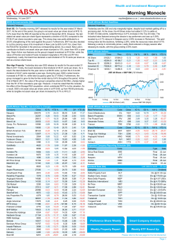 Morning Monocle - Absa Stockbrokers