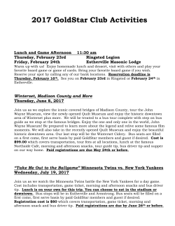 2017 GoldStar Club Activities