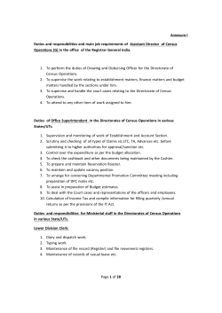 Page 1 of 28 Annexure-I Duties and responsibilities and main job