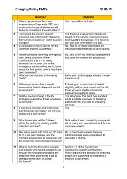Charging Policy FAQ`s 30.06.15
