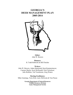 Georgia`s Deer Management Plan 2005-2014