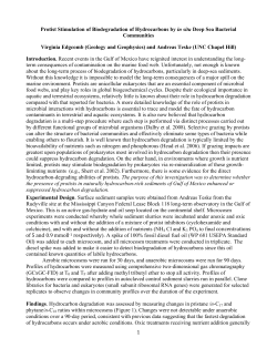 1 Protist Stimulation of Biodegradation of Hydrocarbons by in situ