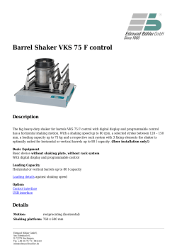 Barrel Shaker VKS 75 F control