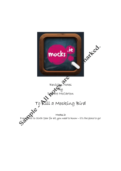 To Kill a Mocking Bird To Kill a Mocking Bird