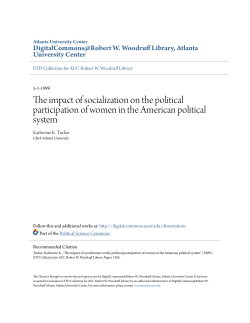 The impact of socialization on the political participation of women in