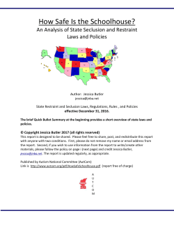 How Safe Is The Schoolhouse? An Analysis of State Seclusion and