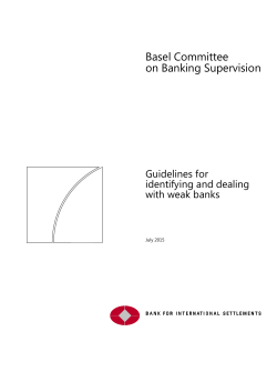 Guidelines for identifying and dealing with weak banks