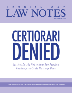 Justices Decide Not to Hear Any Pending Challenges to State