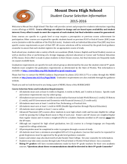 2015 - 2016 mdhs course selection information