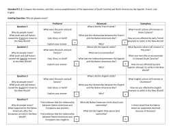 Standard 8.1.2: Compare the motives, activities, and