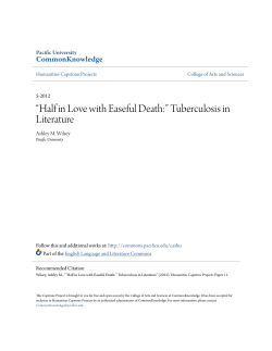 “Half in Love with Easeful Death:” Tuberculosis in Literature