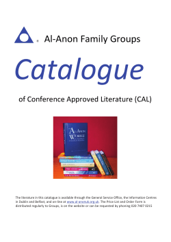 27104 CAL BOOK - Al-Anon Online Shop for conference approved