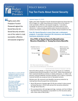 Top Ten Facts About Social Security