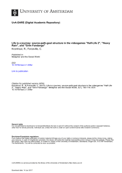 Life is a journey: source-path-goal structure in the videogames