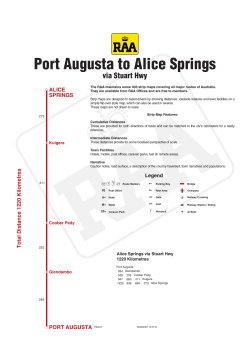 Port Augusta to Alice Springs