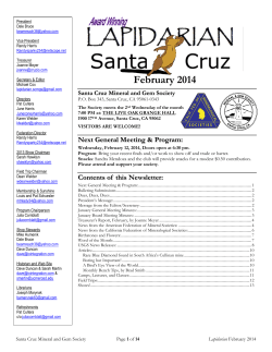 February 2014 - Santa Cruz Mineral and Gem Society