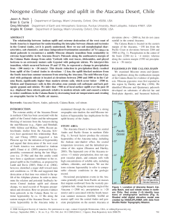 Neogene climate change and uplift in the Atacama Desert, Chile