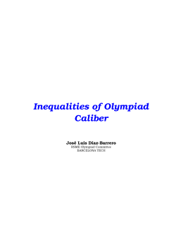 Inequalities of Olympiad Caliber