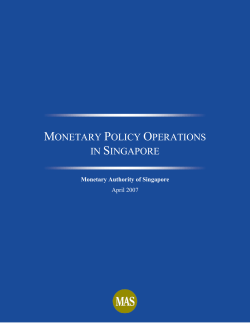 Monetary Policy Operations in Singapore
