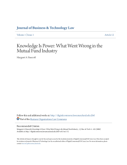 Knowledge Is Power: What Went Wrong in the Mutual Fund Industry