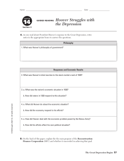 14 GUIDED READING Hoover Struggles with the Depression