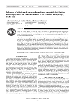 Influence of abiotic environmental conditions on spatial