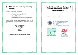 7. Who are our local supervisory bodies? Deprivation of Liberty