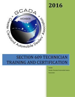 section 609 technician training and certification