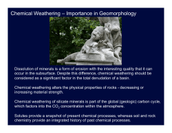 Chemical Weathering &ndash; Importance in Geomorphology
