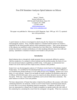 Free EM Simulator Analyzes Spiral Inductor on