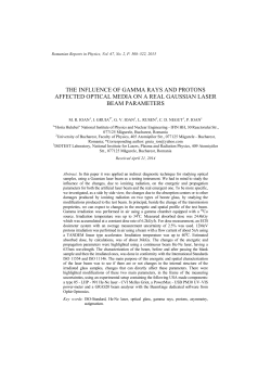 the influence of gamma rays and protons affected optical media on a