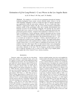 Estimation of Q for Long-Period (2 sec) Waves in the Los Angeles