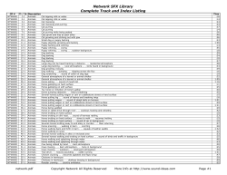 Network SFX Library Complete Track and Index Listing