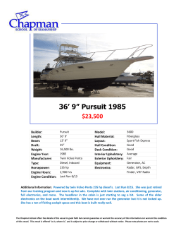 36` 9&rdquo; Pursuit 1985 - Chapman School of Seamanship
