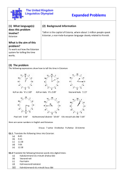 Estonian - UK Linguistics Olympiad