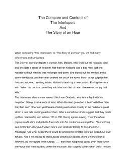 The Compare and Contrast of The Interlopers And The Story of an