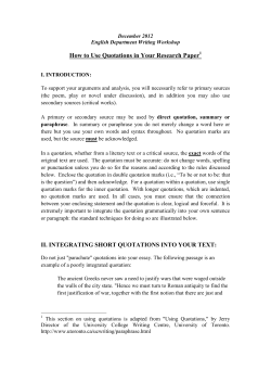 How to Use Quotations in Your Research Paper