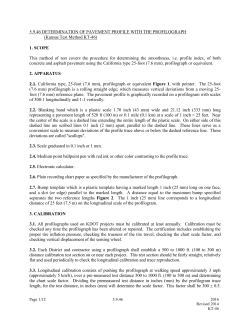 5.9.46 DETERMINATION OF PAVEMENT PROFILE WITH THE