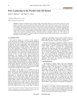 Price Leadership on the World Crude Oil Market