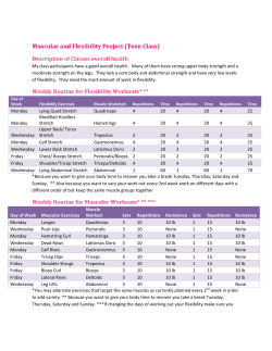 Muscular and Flexibility Project (Teen Class)