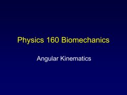 Angular Kinematics