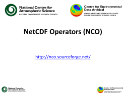 NetCDF Operators (NCO)