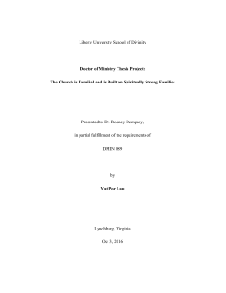 Dissertation Proposal - Digital Commons @ Liberty University