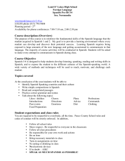 Syllabus Pre-IB 2 - land o` lakes high school