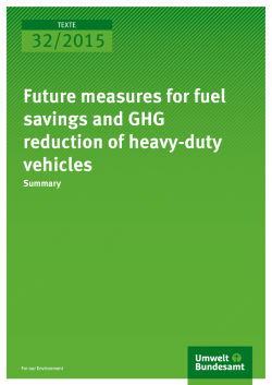 Future measures for fuel savings and GHG reduction of heavy