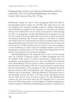 Propaganda State in Crisis: Soviet Ideology, Indoctrination