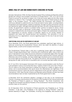 annex: rule of law and human rights concerns in poland