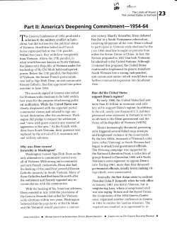 Part ll: America`s Deepening Commitment