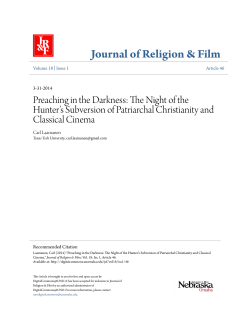 Preaching in the Darkness: The Night of the Hunter`s Subversion of