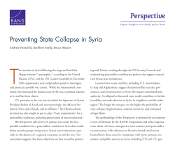 Preventing State Collapse in Syria